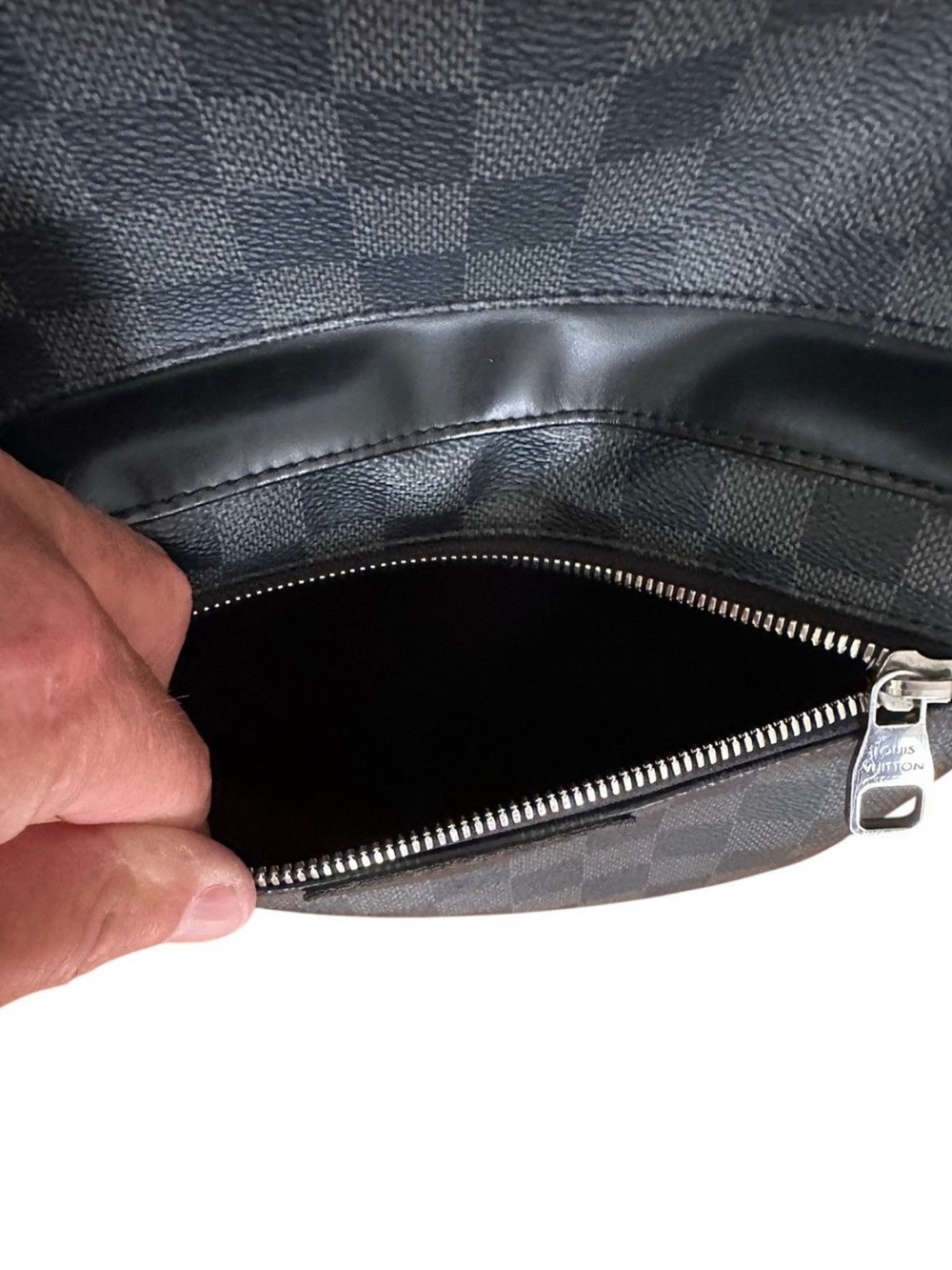Louis Vuitton Black and Gray Damier Graphite Backpack - Picture 9 of 12